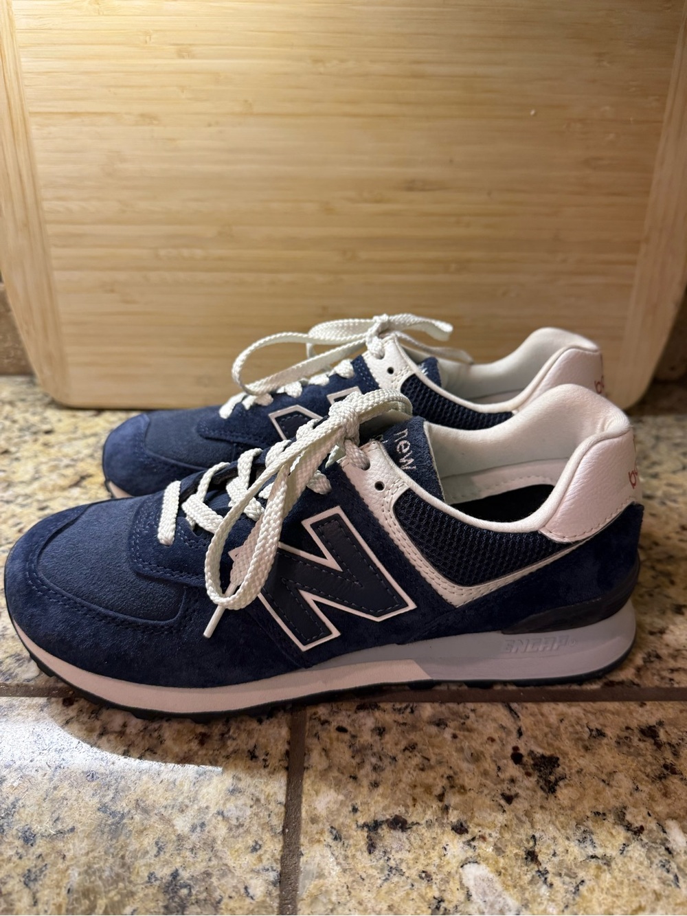 New Balance Navy and White Women's Retro Running Sneakers